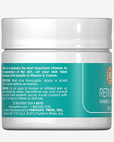 Retinol Cream, 2 oz, A 100,000 IU per oz