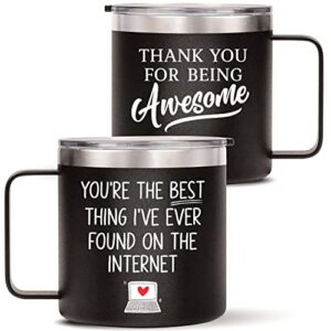gifts for him, her anniversary – romantic gifts for boyfriend, girlfriend, him, her – birthday gifts for him, her, friends, men – funny valentines day, wedding gift for men, women – tumbler/mug 14 oz