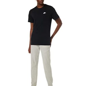 Men's Nike Sportswear Club T-Shirt, Nike Shirt for Men with Classic Fit, Black/White, L