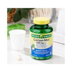 Spring Valley Calcium Plus Vitamin D3, 150 Mini Softgels + STS Fridge Magnet.