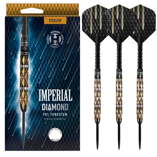 Harrows Imperial Diamond 90% Tungsten Steel Tip Darts (24)