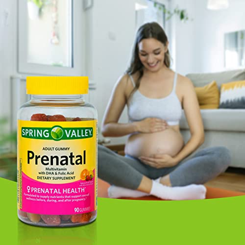 Spring Valley Prenatal Multivitamin Gummies, 90 Ct Bundle with Exclusive Vitamins & Minerals - A to Z - Better Idea Guide (2 Items)