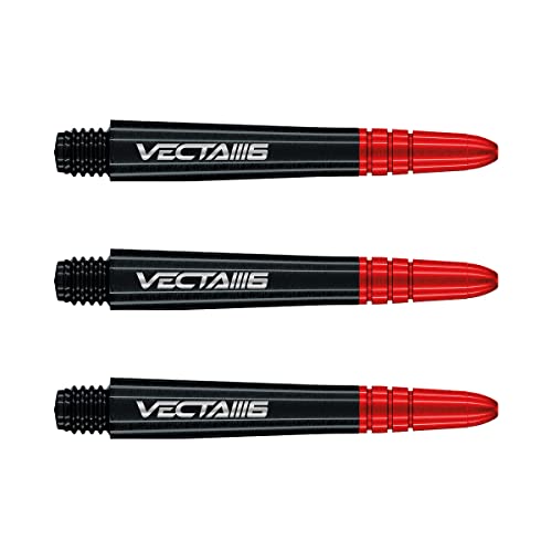 Winmau Vecta Blade 6 Black Intermediate Dart Stems (Shafts) - 1 Set per Pack (3 shafts in Total)