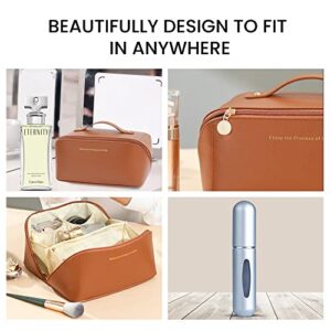 Eternity For Women Eau de Parfum, 3.3 Fl. Oz - Gift Set Pack With Luxury Faux Leather Travel Toiletry Bag + Portable Travel Size Refillable Perfume Atomizer Bottle