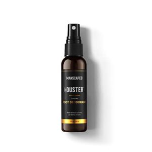 manscaped® the foot duster™, men’s cooling foot deodorant spray, featuring tea tree oil and our signature manscaped™ scent