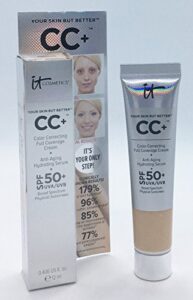 it cosmetics your skin but better cc+ cream spf 50+, 12 ml, travel size medium