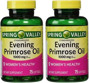 bbeeaauu spring valley – evening primrose oil 1000 mg,twin pack 150 total softgels