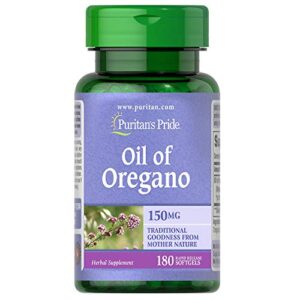 oil of oregano extract by puritan’s pride®, contains antioxidant properties*, 150mg equivalent, 180 rapid release softgels