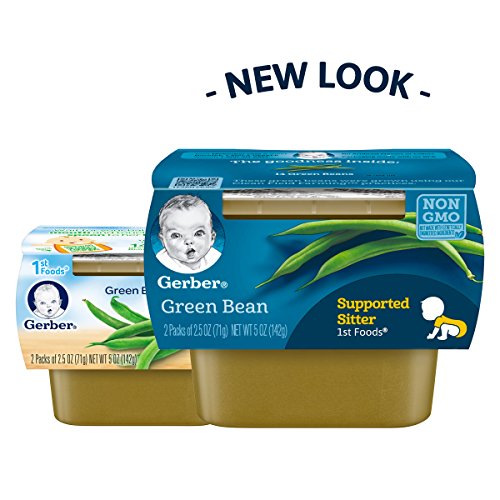 Gerber 1st Foods Green Beans, 2.5 Ounce Tubs, 2 Count (Pack of 8)