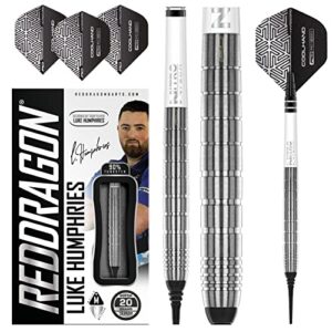 RED DRAGON Luke Humphries TX1 18 Gram Softip Premium Tungsten Darts Set with Flights and Stems