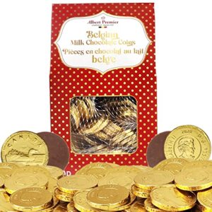 easter gold chocolate coins – 600g bulk candy bag – delicious premium belgian chocolate gold candy for kids and adults – individually wrapped chocolate milk coins (aprox, 115 coins) – ideal for impressing your guests
