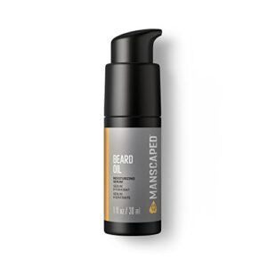 manscaped® beard oil, ultrapremium moisturizing serum with jojoba seed, sunflower, sweet almond oils for healthy shine, (1 fl oz)