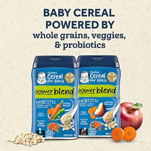 Gerber Baby Cereal 2nd Foods Probiotic, Powerblend, Oatmeal Lentil Peach Apple, 8 Ounce (Pack of 6)