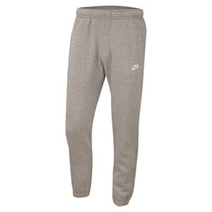 nike men’s club open-hemmed pants gray | gray | white sm