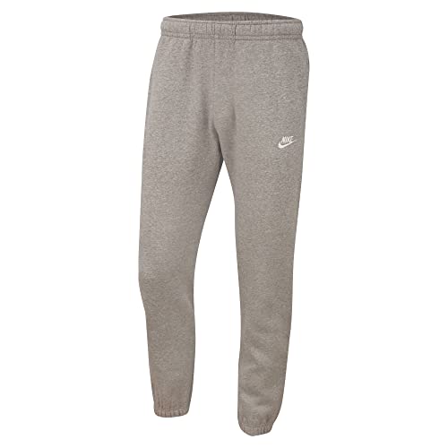 Nike Men's Club Open-Hemmed Pants Gray | Gray | White SM