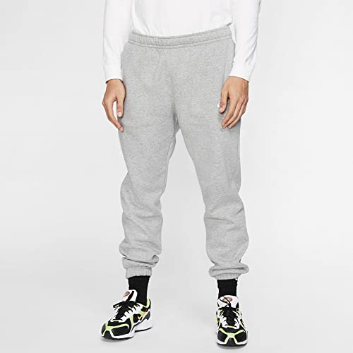 Nike Men's Club Open-Hemmed Pants Gray | Gray | White SM