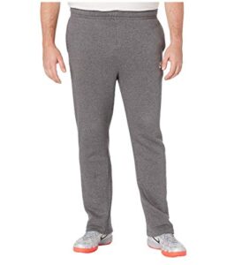 nike men’s nsw club pant open hem, charcoal heather/anthracite/white, x-large