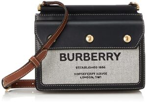 burberry shoulder bag, black/tan