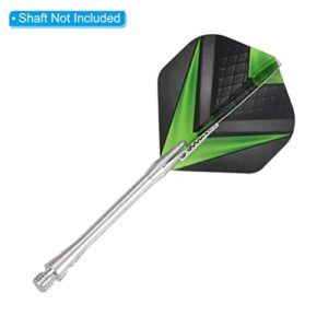 PATIKIL Dart Flights, 9 Pack PET Standard Darts Accessories Replacement Parts for Soft Tip Steel Tip, V Style, Black, Green