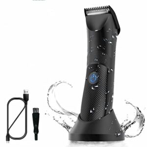 fengchuns body hair trimmer,electric groin trimmer for men,ball shaver trimmer with led indicator,male pubic hair trimmer, waterproof wet/dry trimmer women hair clipper safety body grooming