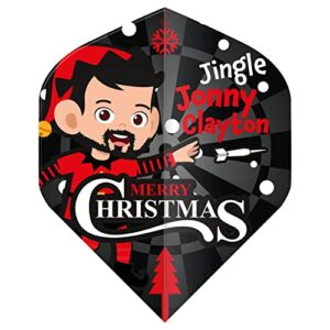 red dragon limited edition jonny clayton ‘jingle jonny’ christmas dart flights – 3 sets per pack (9 flights in total)