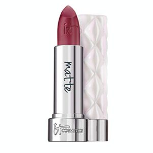it cosmetics pillow lips lipstick, like a dream – red plum with a matte finish – high-pigment color & lip-plumping effect – with collagen, beeswax & shea butter – 0.13 oz