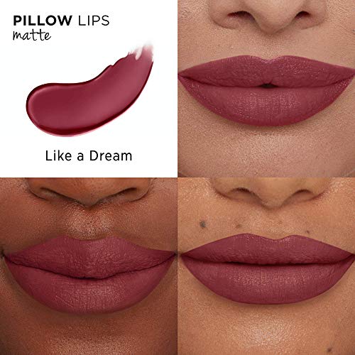 IT Cosmetics Pillow Lips Lipstick, Like a Dream - Red Plum with a Matte Finish - High-Pigment Color & Lip-Plumping Effect - With Collagen, Beeswax & Shea Butter - 0.13 oz