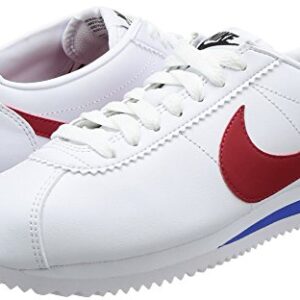 Nike Women's Classic Cortez Leather,White/Varsity Red/Varsity Royal,6.5