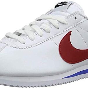 Nike Women's Classic Cortez Leather,White/Varsity Red/Varsity Royal,6.5