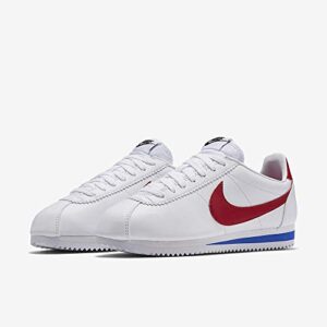 Nike Women's Classic Cortez Leather,White/Varsity Red/Varsity Royal,6.5