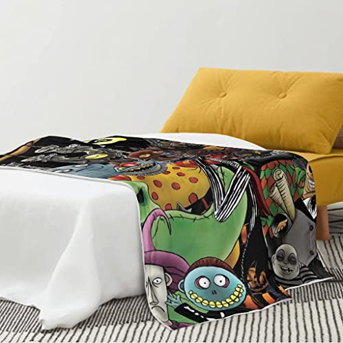 Soft Flannel Blanket Ultra-Soft Comfortable Throw Blanket for Bed Sofa All Season 60'' x 50''