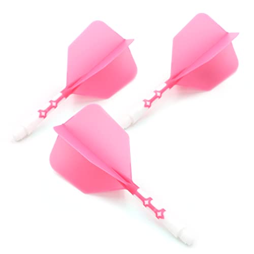 CUESOUL ROST T19 Integrated Dart Shaft and Flights 28mm Pink Big Wing Shape-Say Goodbye to Falling Dart Flight
