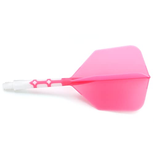 CUESOUL ROST T19 Integrated Dart Shaft and Flights 28mm Pink Big Wing Shape-Say Goodbye to Falling Dart Flight
