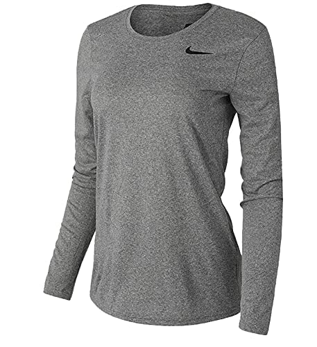 Nike Women's Legend L/S T SP20 TOP - Carbon Heather/Carbon Heather/Black