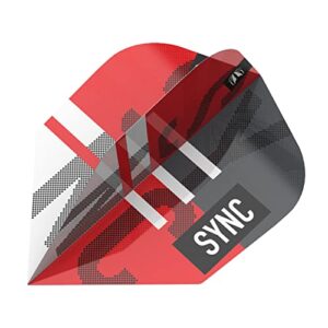 Target Darts Sync 03 21G 80% Tungsten Swiss Point Steel Tip Darts Set, Red, Silver and Black