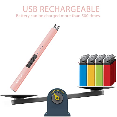 RAYONNER Lighter Electric Lighter Candle Lighter Rechargeable USB Lighter Arc Lighter