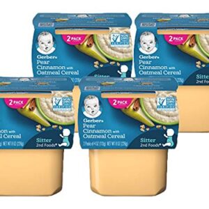 Gerber 2nd Foods - Pears & Cinnamon with Oatmeal (Pack of 4)