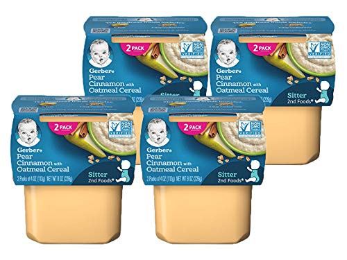 Gerber 2nd Foods - Pears & Cinnamon with Oatmeal (Pack of 4)