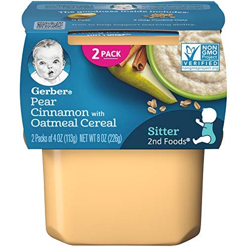 Gerber 2nd Foods - Pears & Cinnamon with Oatmeal (Pack of 4)