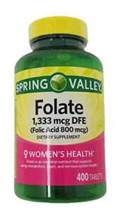 spring valley – folic acid 800 mcg, 400 tablets by spring valley
