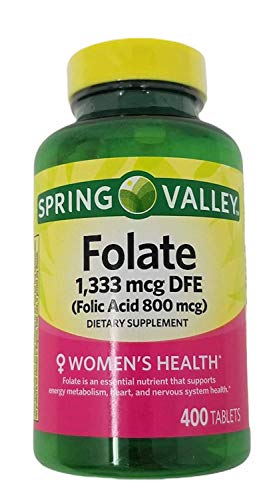 Spring Valley - Folic Acid 800 mcg, 400 Tablets by Spring Valley