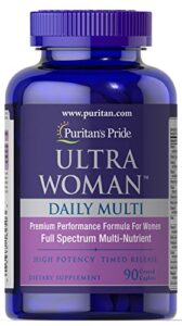 puritan’s pride high potency timed release ultra woman daily multi, 90 coated caplets