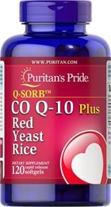 q-sorb coq10 plus red yeast rice,120 rapid release softgels by puritan’s pride