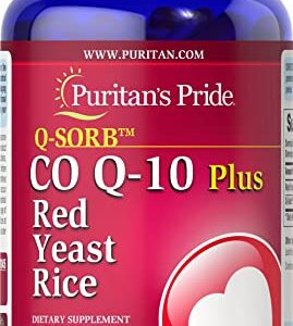 Q-Sorb CoQ10 Plus Red Yeast Rice,120 Rapid Release Softgels by Puritan's Pride