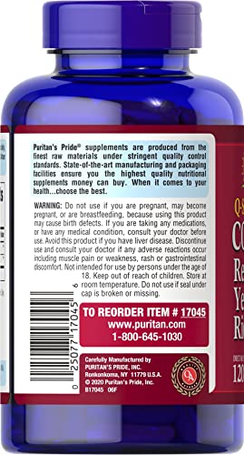 Q-Sorb CoQ10 Plus Red Yeast Rice,120 Rapid Release Softgels by Puritan's Pride