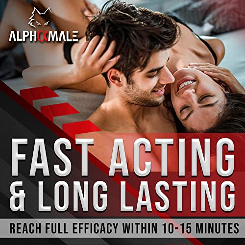 AlphaMale Premium Delay Spray - Climax Control and Desensitizing Spray for Men - with Lidocaine - Advanced Numbing Spray to Increase Duration in Bed - 30mL