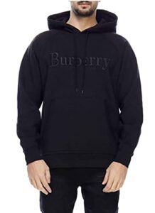 burberry clarke black embroidered logo hoodie (as1, alpha, m, regular, regular)