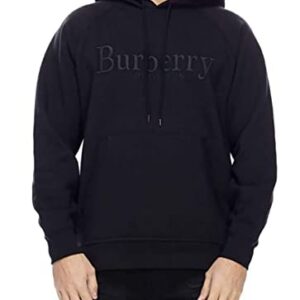 BURBERRY Clarke Black Embroidered Logo Hoodie (as1, alpha, m, regular, regular)