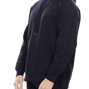 BURBERRY Clarke Black Embroidered Logo Hoodie (as1, alpha, m, regular, regular)