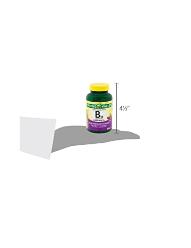 Spring Valley - Vitamin B12 Quick-Dissolve Tablets, 2,500 mcg, Cherry Flavor, 120 Count + STS Fridge Magnet.